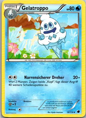 Pokémon-Karte Gelatroppo 28/116 Plasma-Frost