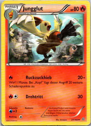Pokémon-Karte Jungglut 27/160 Protoschock