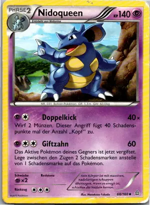 Pokémon-Karte Nidoqueen 68/160 Protoschock