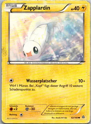 Pokémon-Karte Zapplardin 62/160 Protoschock