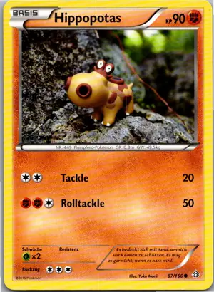 Pokémon-Karte Hippopotas 87/160 Protoschock