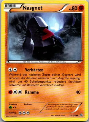 Pokémon-Karte Nasgnet 78/160 Protoschock