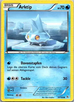 Pokémon-Karte Arktip 30/106 Flammenmeer