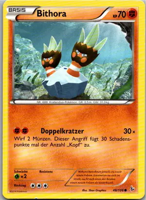 Pokémon-Karte Bithora 48/106 Flammenmeer