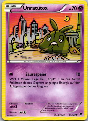 Pokémon-Karte Unratütox 56/122 TURBOfieber
