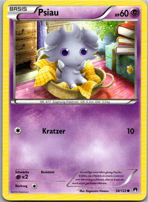 Pokémon-Karte Psiau 58/122 TURBOfieber