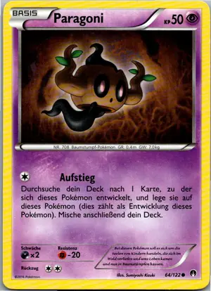 Pokémon-Karte Paragoni 64/122 TURBOfieber