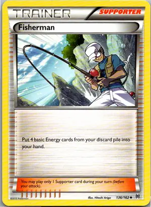 Pokémon-Karte Fisherman Angler 136/162 TURBOstart