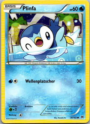 Pokémon-Karte Plinfa 36/162 TURBOstart