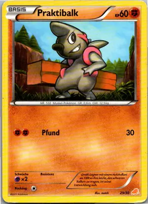 Pokémon-Karte Praktibalk 11/30 BW trainer Kit (Excadrill)