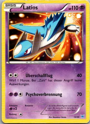 Pokémon-Karte Latios 13/30 XY trainer Kit (Latios)