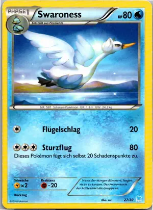 Pokémon-Karte Swaroness 18/30 XY trainer Kit (Suicune)