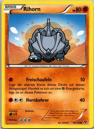 Pokémon-Karte Rihorn 60/146 XY