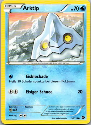 Pokémon-Karte Arktip 36/114 Dampfkessel