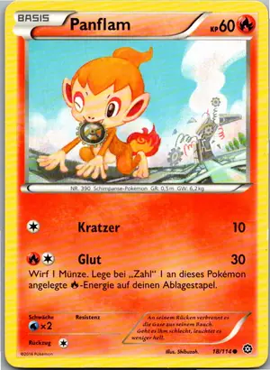 Pokémon-Karte Panflam 18/114 Dampfkessel