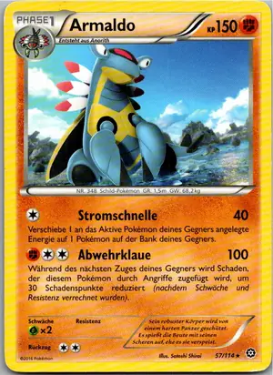 Pokémon-Karte Armaldo 57/114 Dampfkessel