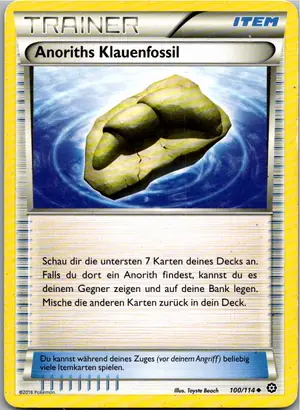 Pokémon-Karte Anoriths Klauenfossil 100/114 Dampfkessel