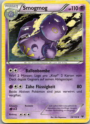 Pokémon-Karte Smogmog 28/124 Schicksalsschmiede