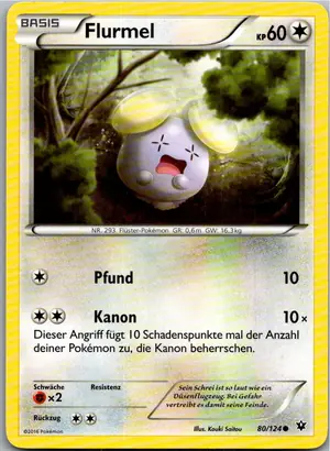 Pokémon-Karte Whismur Flurmel 80/124 Schicksalsschmiede