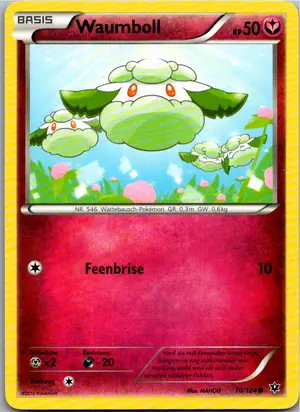 Pokémon-Karte Waumboll 70/124 Schicksalsschmiede