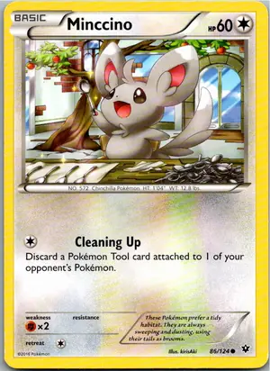 Pokémon-Karte Minccino Picochilla 86/124 Schicksalsschmiede