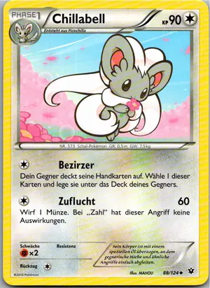 Pokémon-Karte Chillabell 88/124 Schicksalsschmiede