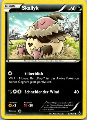Pokémon-Karte Skallyk 57/124 Schicksalsschmiede