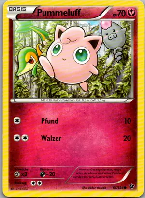 Pokémon-Karte Pummeluff 65/124 Schicksalsschmiede