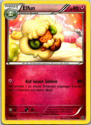 Pokémon-Karte Elfun 71/124 Schicksalsschmiede