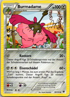 Pokémon-Karte Burmadame 59/124 Schicksalsschmiede
