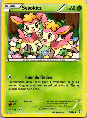 Pokémon-Karte Sesokitz 8/124 Schicksalsschmiede