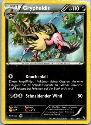 Pokémon-Karte Grypheldis 58/124 Schicksalsschmiede