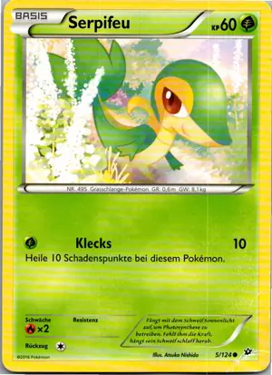 Pokémon-Karte Serpifeu 5/124 Schicksalsschmiede