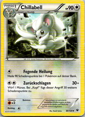 Pokémon-Karte Chillabell 89/124 Schicksalsschmiede