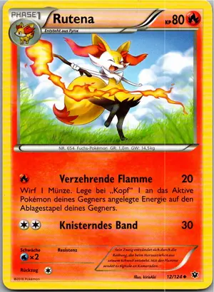 Pokémon-Karte Rutena 12/124 Schicksalsschmiede