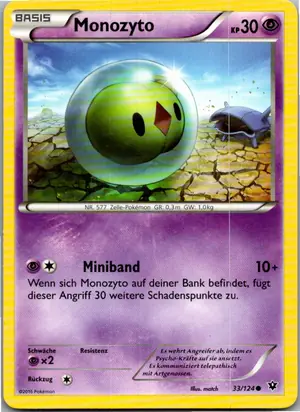 Pokémon-Karte Monozyto 33/124 Schicksalsschmiede