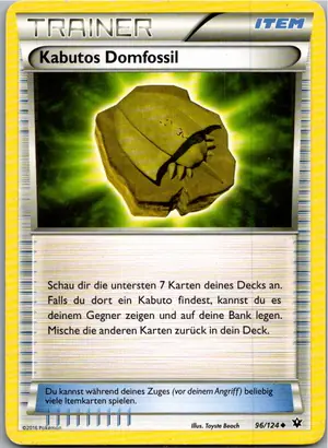 Pokémon-Karte Kabutos Domfossil 96/124 Schicksalsschmiede