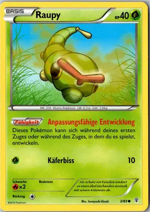 Pokémon-Karte Raupy 3/83 Generationen