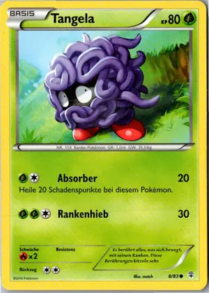 Pokémon-Karte Tangela 8/83 Generationen