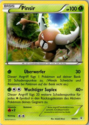 Pokémon-Karte Pinsir 9/83 Generationen