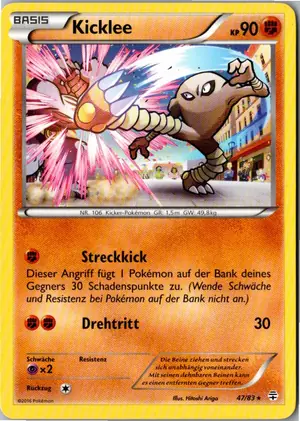 Pokémon-Karte Kicklee 47/83 Generationen
