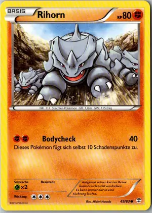 Pokémon-Karte Rihorn 49/83 Generationen