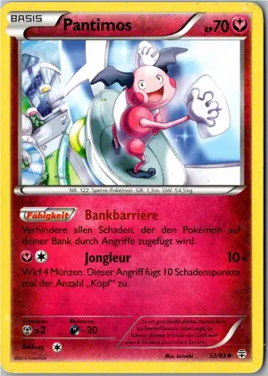 Pokémon-Karte Pantimos 52/83 Generationen