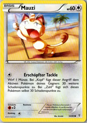 Pokémon-Karte Mauzi 53/83 Generationen