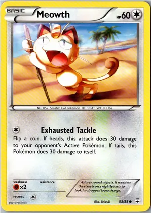 Pokémon-Karte Meowth Mauzi 53/83 Generationen