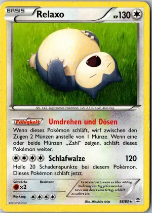 Pokémon-Karte Relaxo 58/83 Generationen