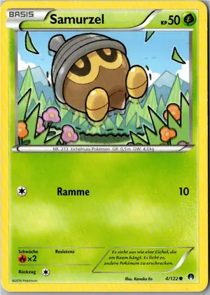 Pokémon-Karte Samurzel 4/122 TURBOfieber