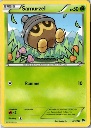 Pokémon-Karte Samurzel 4/122 TURBOfieber
