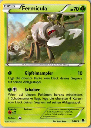 Pokémon-Karte Fermicula 9/122 TURBOfieber