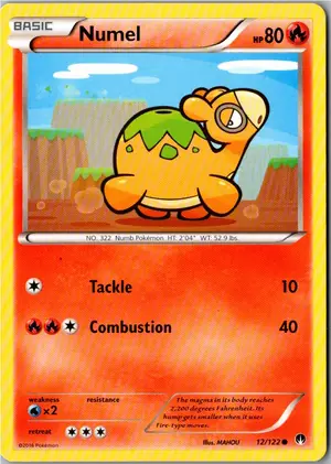 Pokémon-Karte Numel Camaub 12/122 TURBOfieber